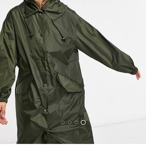 COPY - ASOS forest green rain coat - never worn.